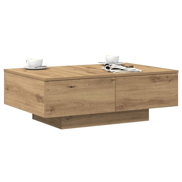 vidaXL Salongbord artisan eik 90x60x31 cm konstruert tre