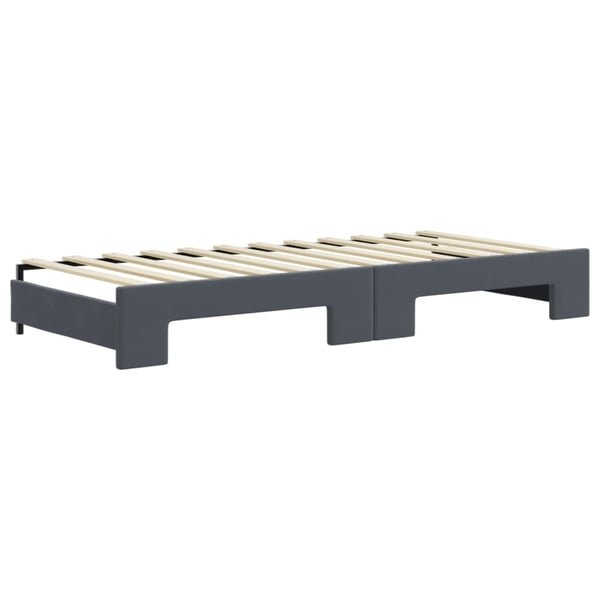 vidaXL daybed med udtræk 90x200 cm velour mørkegrå