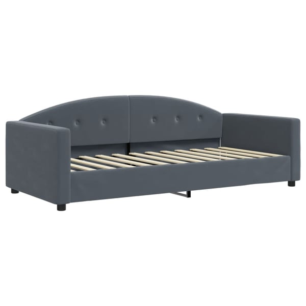 vidaXL daybed med udtræk 90x200 cm velour mørkegrå