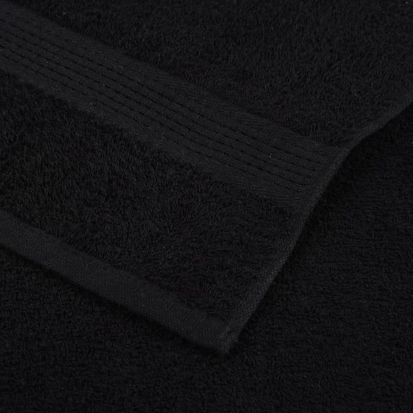 vidaXL Håndklær FROGN 10 stk svart 50x100 cm 360 gsm
