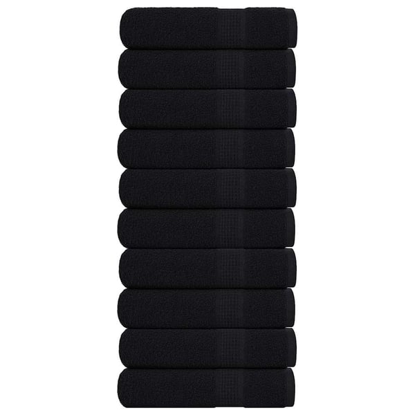 vidaXL håndklæder FROGN 10 stk. sort 50x100 cm 360 gsm