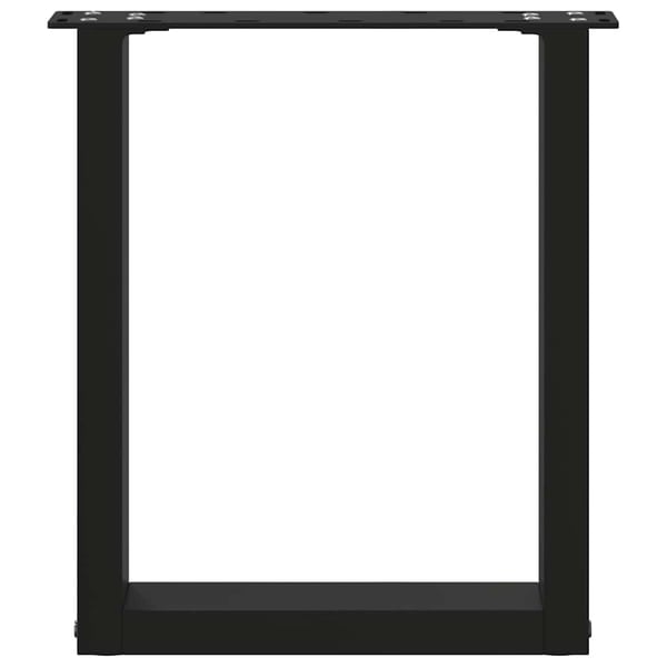 vidaXL Salongbordben U-formet 2 stk svart 38 x (42-43) cm stål