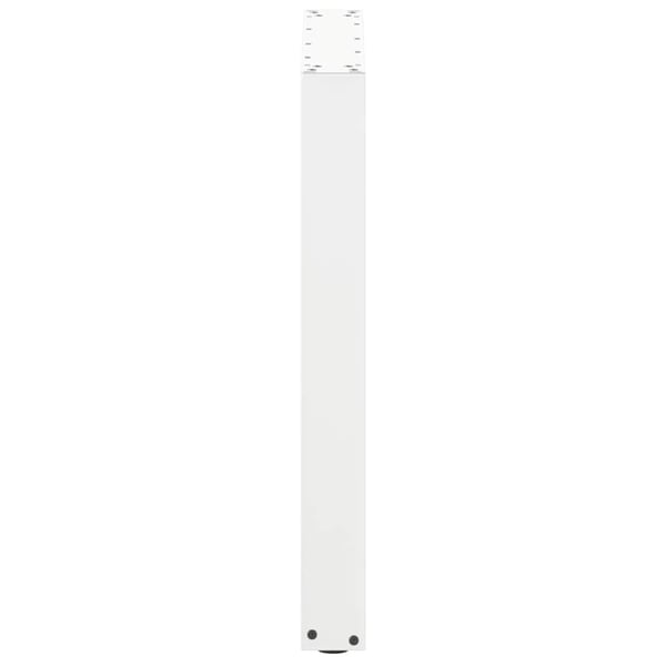 vidaXL Spisebordben U-formet 2 stk hvit 60 x (72-73) cm stål