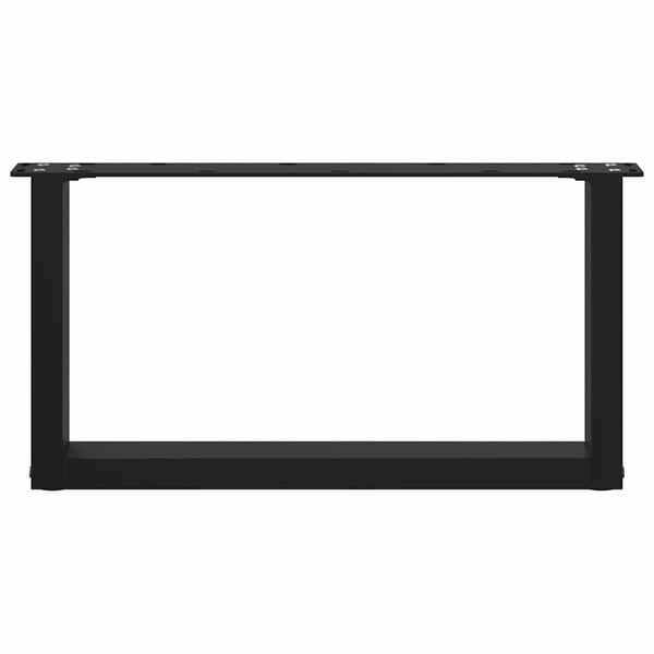 vidaXL sofabordsben U-formet 2 stk. sort 60 x (30-31) cm stål