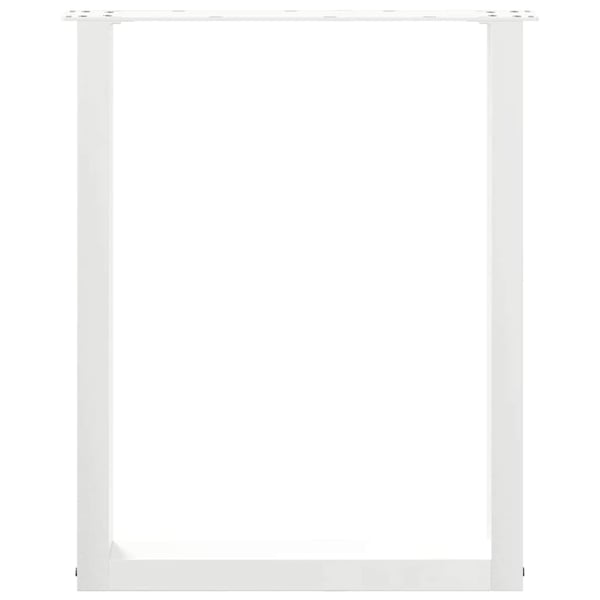 vidaXL spisebordsben U-formet 2 stk. hvid 70 x (72-73) cm stål