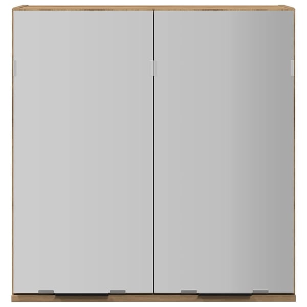 vidaXL Baderomshylle med speil artisan eik 64x20x66,5cm konstruert tre