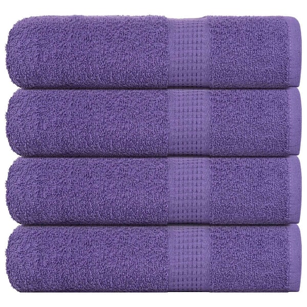 vidaXL Badehåndklær FROGN 4 stk lilla 100x150 cm 360 gsm