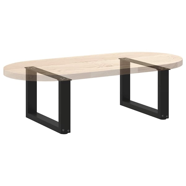 vidaXL sofabordsben U-formet 2 stk. sort 50x(30-31) cm stål