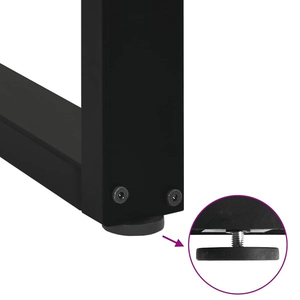 vidaXL sofabordsben U-formet 2 stk. sort 50x(30-31) cm stål