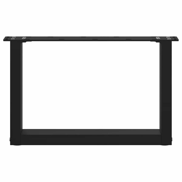 vidaXL sofabordsben U-formet 2 stk. sort 50x(30-31) cm stål