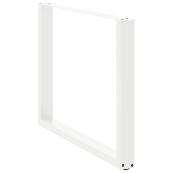 vidaXL Spisebordben U-formet 2 stk hvit 100x(72-73) cm stål