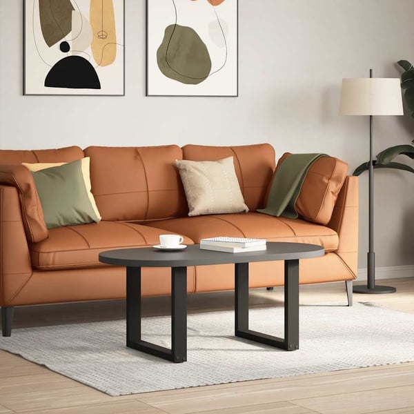 vidaXL Sohvapöydän jalat U-muotoiset 2 kpl musta 50x(42-43) cm teräs