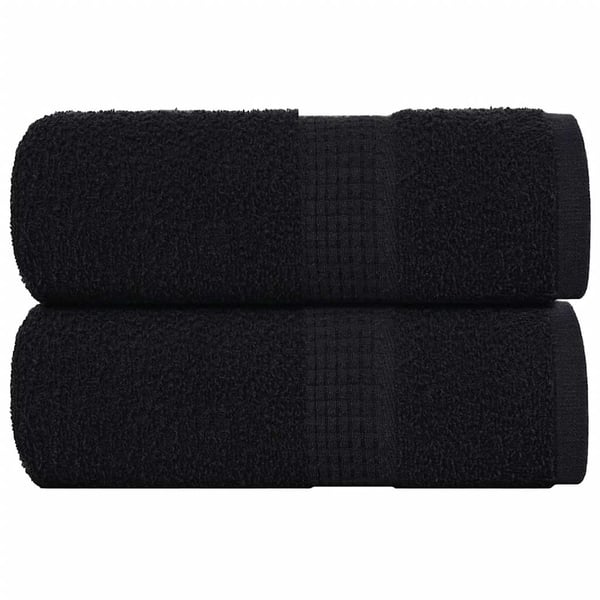 vidaXL Gjestehåndklær FROGN 2 stk svart 30x50 cm 360 gsm