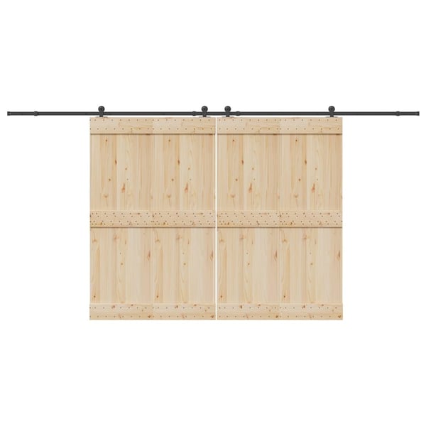 vidaXL Utstyr for skyvedør 427 cm stål svart