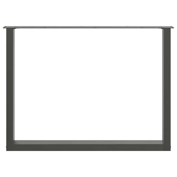 vidaXL Spisebordben U-formet 2 stk antrasitt 100x(72-73) cm stål
