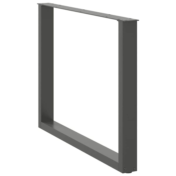 vidaXL Spisebordben U-formet 2 stk antrasitt 100x(72-73) cm stål