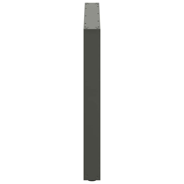 vidaXL Spisebordben U-formet 2 stk antrasitt 100x(72-73) cm stål