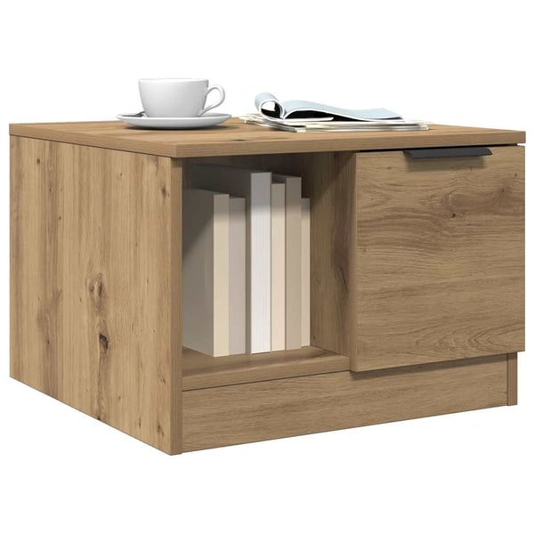 vidaXL Salongbord artisan eik 50x50x36 cm konstruert tre
