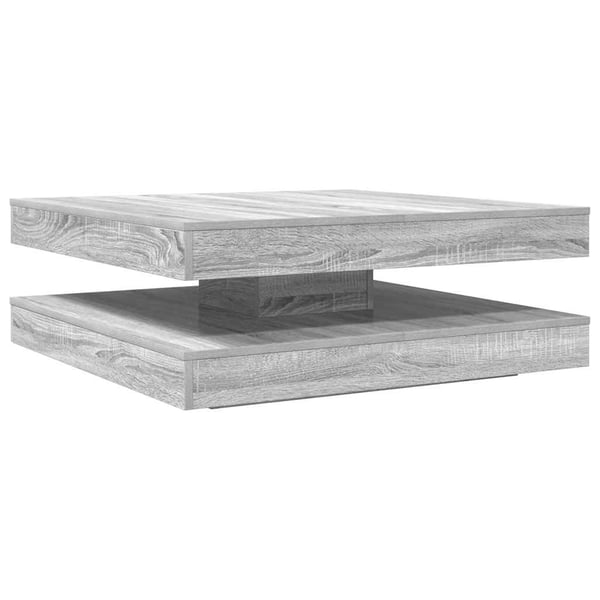 vidaXL Salongbord 360-graders roterbart grå sonoma 90x90x34,5 cm
