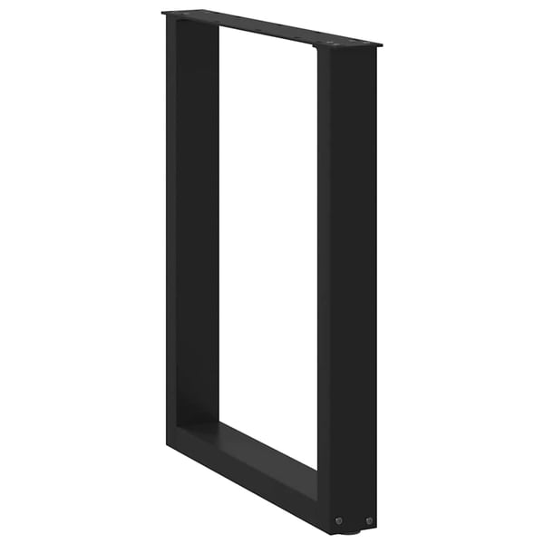 vidaXL Spisebordben U-formet 2 stk svart 60 x (72-73) cm stål