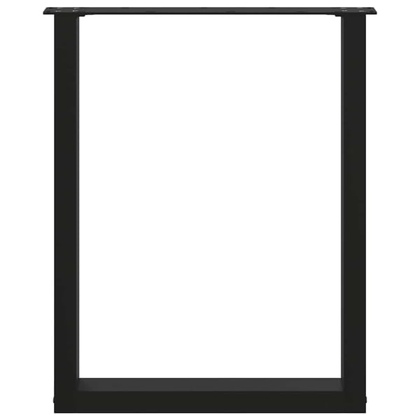 vidaXL Spisebordben U-formet 2 stk svart 60 x (72-73) cm stål