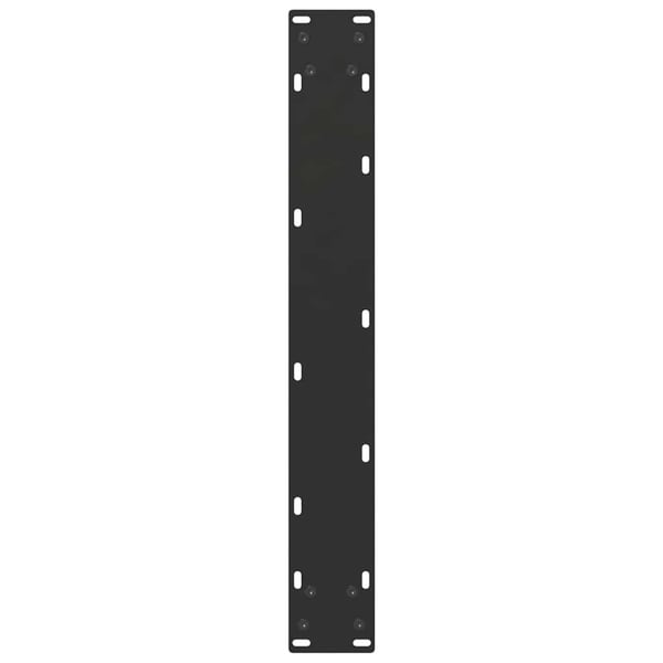 vidaXL Spisebordben U-formet 2 stk svart 60 x (72-73) cm stål