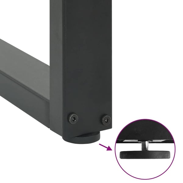 vidaXL Spisebordben U-formet 2 stk antrasitt 50x(72-73) cm stål