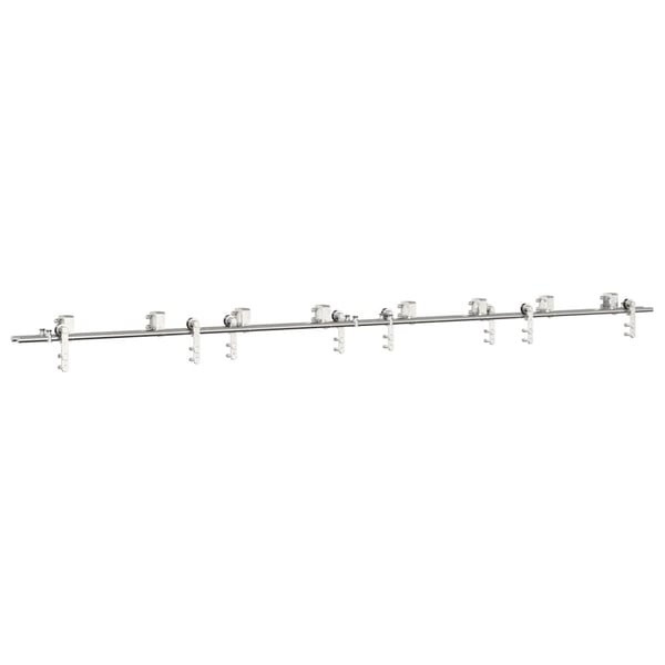 vidaXL hardwarekit til skydedør 366 cm rustfrit stål sølvfarvet