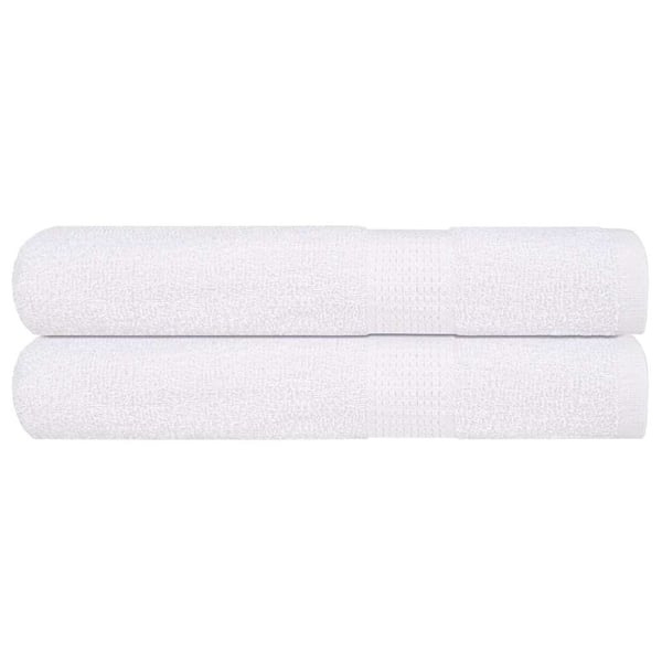 vidaXL håndklæder FROGN 2 stk. hvid 100x200 cm 360 gsm