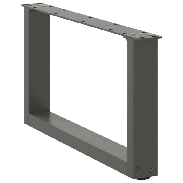 vidaXL Salongbordben U-formet 2 stk antrasitt 60x(30-31) cm stål