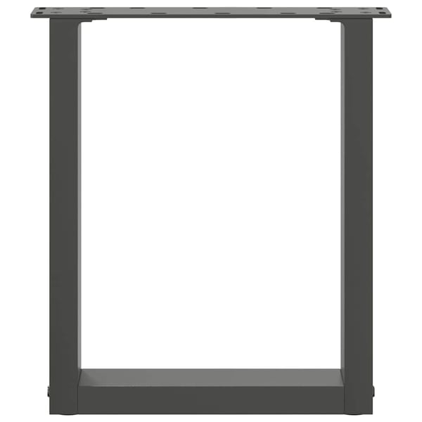 vidaXL Salongbordben U-formet 2 stk antrasitt 28 x (42-43) cm stål