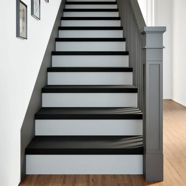 vidaXL Trappetrinn 8 stk mørkebrun 70x25x2 cm heltre eik