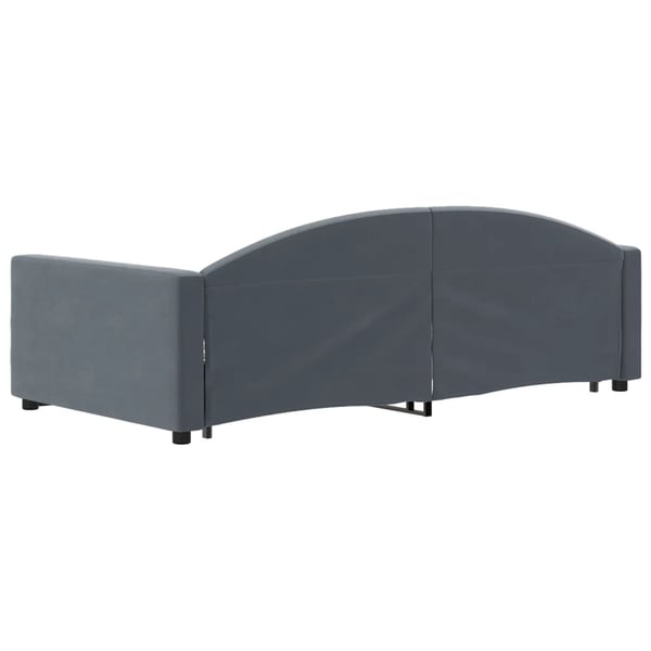 vidaXL daybed med udtræk og skuffer 100x200 cm velour mørkegrå