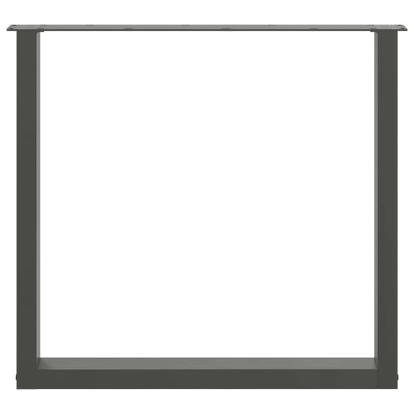 vidaXL spisebordsben U-formet 2 stk. antracit 90x(72-73) cm stål