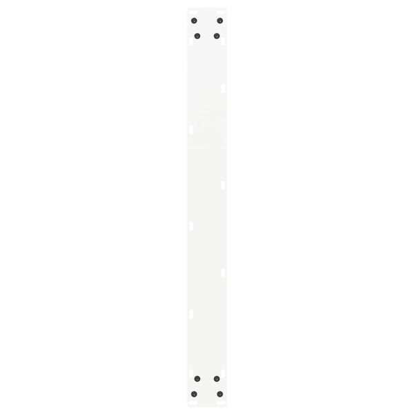 vidaXL Spisebordben U-formet 2 stk hvit 90 x (72-73) cm stål