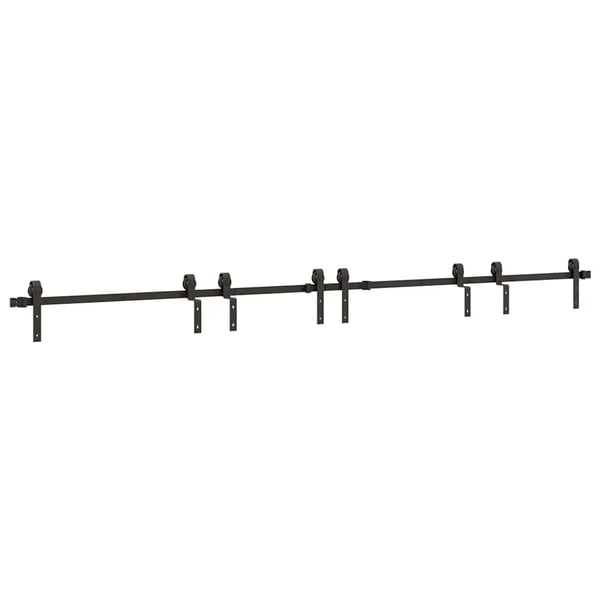 vidaXL Utstyr for skyvedør 366 cm stål svart