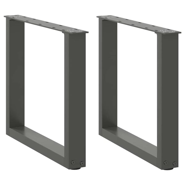 vidaXL sofabordsben U-formet 2 stk. antracit 50x(42-43) cm stål