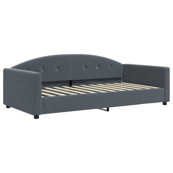 vidaXL daybed med udtræk 100x200 cm velour mørkegrå