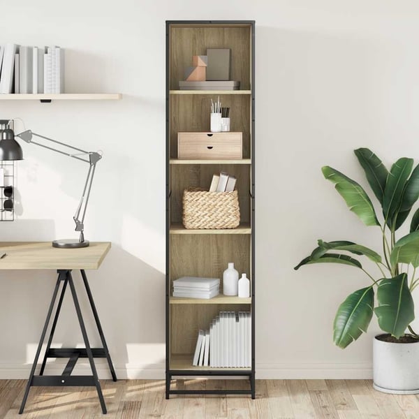vidaXL Bokhylle sonoma eik 40x35x170,5 cm konstruert tre