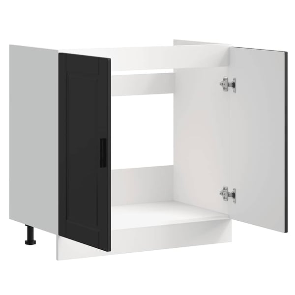 vidaXL underskab til vask Porto 80x46x81,5 cm konstrueret træ sort