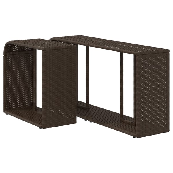 vidaXL opbevaringshylder 2 stk. polyrattan brun