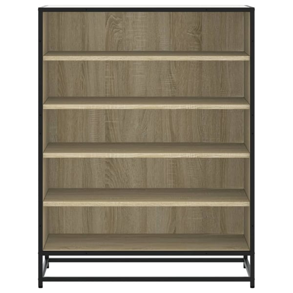 vidaXL Skoskap sonoma eik 75x38x97,5 cm konstruert tre og metall