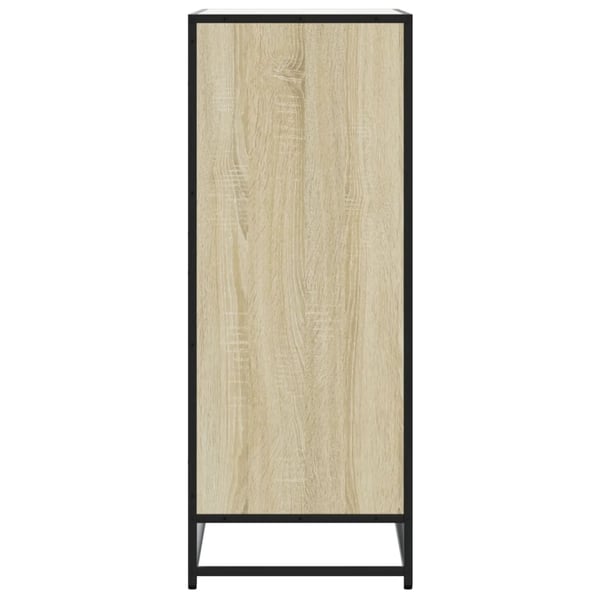 vidaXL Skoskap sonoma eik 75x38x97,5 cm konstruert tre og metall