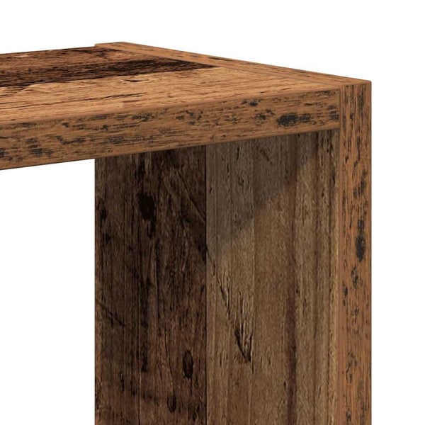 vidaXL Vegghylle gammelt tre 90x16x78 cm konstruert tre