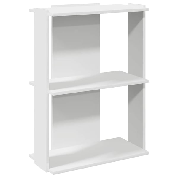 vidaXL Kirjahylly 3-kerroksinen valkoinen 60x30x80 cm Engineered Wood