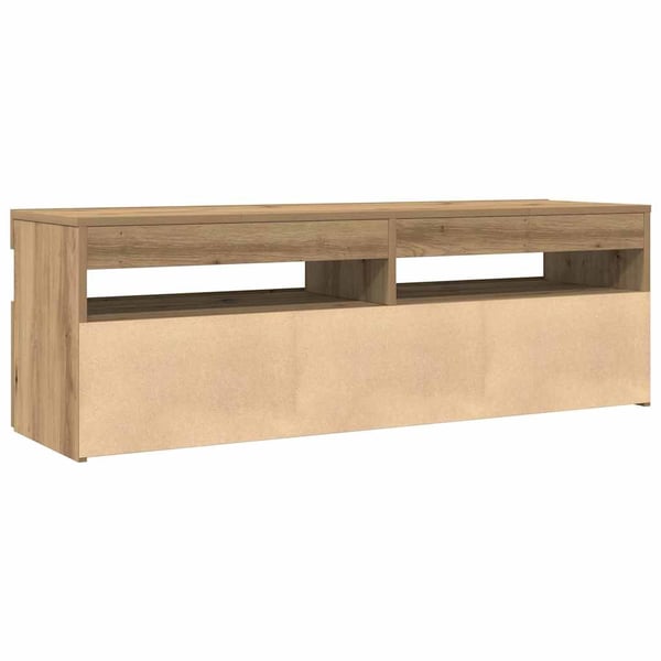 vidaXL TV-kaappi LED-valoilla käsityöläinen tammi 120x35x40 cm