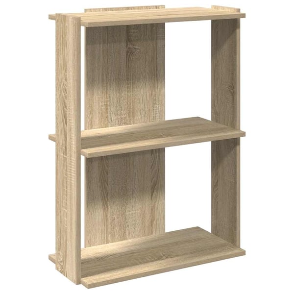 vidaXL Bokhylle 3 etasjer sonoma eik 60x30x80 cm konstruert tre