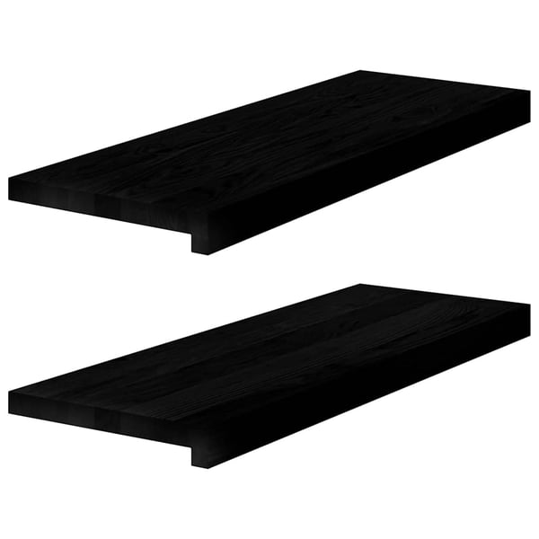 vidaXL Trappetrinn 2 stk mørkebrun 70x30x2 cm heltre eik