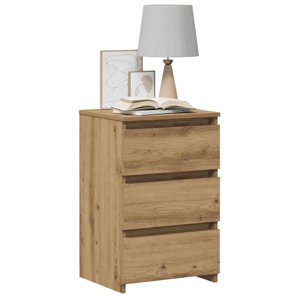 vidaXL Nattbord artisan eik 40x35x62,5 cm konstruert tre