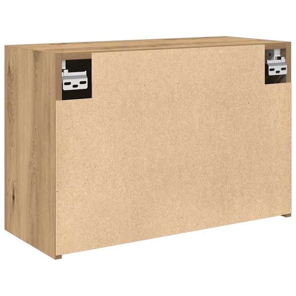 vidaXL væghængt badeværelsesskab 60x25x40 cm konstrueret træ kunsteg